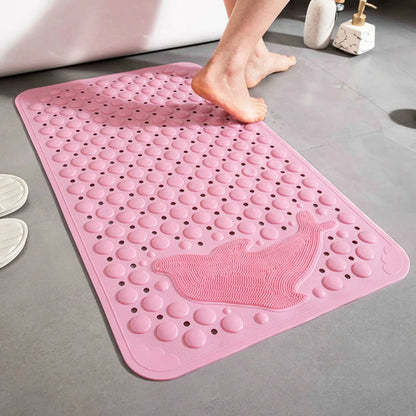 Non-Slip Bathtub Mat with Foot Scrubber