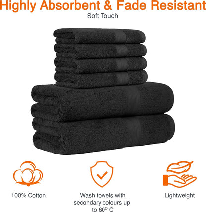 Amazon Basics 2 Bath towel for bathroom, Fade Resistant 100% Cotton Bath Towels, soft absorbent, 2-Pack (70x140 cm), Grey