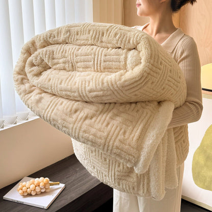 Double Layer Jacquard Warm Blanket