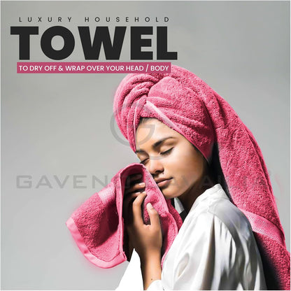 GC GAVENO CAVAILIA 10 Piece Towel Bale Set | Quick Drying Cotton Towel Highly Absorbent 450 GSM Silver Towels Set | Bathroom Towels Bale Set 4x Face 4x Hand 2x Bath Towels