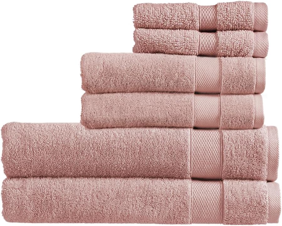 Christy Refresh Bathroom Towel Set | Set of 4 | 2 Bath 2 Hand | Quick Dry | Gentle Pastel Tones | Soft Absorbent Shower Towels | 100% Cotton 550GSM | Driftwood Brown