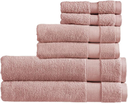 Christy Refresh Bathroom Towel Set | Set of 4 | 2 Bath 2 Hand | Quick Dry | Gentle Pastel Tones | Soft Absorbent Shower Towels | 100% Cotton 550GSM | Driftwood Brown