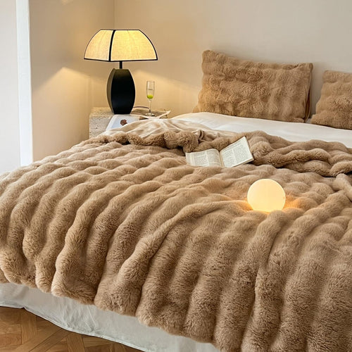 Faux Rabbit Fur Blanket