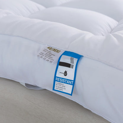 Hotel Quality Box Stitched Microfibre Mattress Topper 5cm Super soft Heavy Fill Orthopaedic Anti Allergy Quilted Mattress Topper (Double,137Cm X190cm)