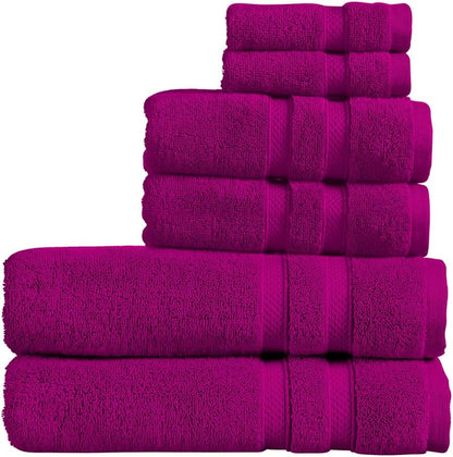 Christy Chroma Bath Towel Set | Set of 6 | 2 Bath 2 Hand 2 Face | Highly Absorbent Heavyweight 675GSM | Bold and Bright | Soft Smooth Shower Towels | 100% Cotton | Sustainably Made | Ash Grey