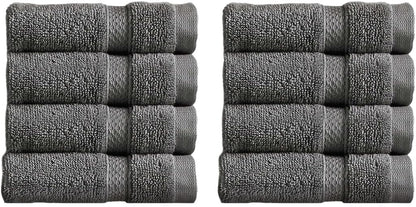 Christy Chroma Bath Towel Set | Set of 6 | 2 Bath 2 Hand 2 Face | Highly Absorbent Heavyweight 675GSM | Bold and Bright | Soft Smooth Shower Towels | 100% Cotton | Sustainably Made | Ash Grey