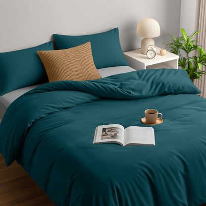 Utopia Bedding Duvet Cover Double - Soft Microfibre Polyester - Bedding Quilt Cover Set, with Pillow cases (Grey)