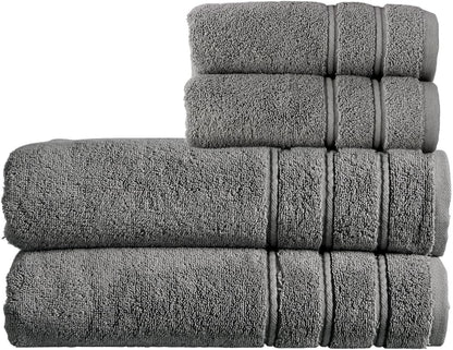 Christy Antalya Large Bath Towels | Set of 6 | 100% Turkish Cotton | 600GSM | Soft Plush Luxury Towel Set | 2 Bath Towels 2 Hand Towels 2 Face Cloths | Quick Dry | Denim Blue