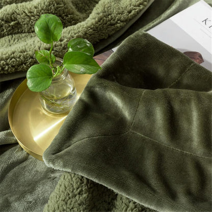 Double Layer Fleece Throw Blanket