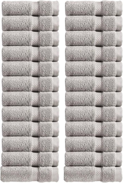 Christy Chroma Bath Towel Set | Set of 6 | 2 Bath 2 Hand 2 Face | Highly Absorbent Heavyweight 675GSM | Bold and Bright | Soft Smooth Shower Towels | 100% Cotton | Sustainably Made | Ash Grey