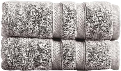 Christy Chroma Bath Towel Set | Set of 6 | 2 Bath 2 Hand 2 Face | Highly Absorbent Heavyweight 675GSM | Bold and Bright | Soft Smooth Shower Towels | 100% Cotton | Sustainably Made | Ash Grey