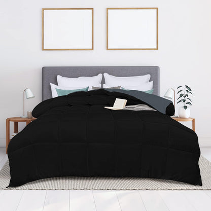 Utopia Bedding Duvet Double,10.5 Tog coverless Duvet with Corner Tabs, Box Stitched Quilt (Double, Grey)