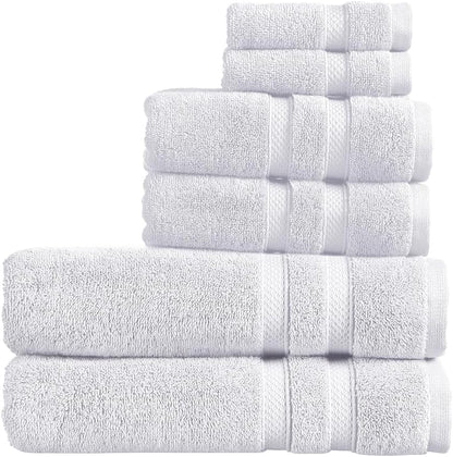 Christy Chroma Bath Towel Set | Set of 6 | 2 Bath 2 Hand 2 Face | Highly Absorbent Heavyweight 675GSM | Bold and Bright | Soft Smooth Shower Towels | 100% Cotton | Sustainably Made | Ash Grey
