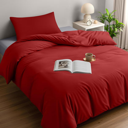 Utopia Bedding Duvet Cover Double - Soft Microfibre Polyester - Bedding Quilt Cover Set, with Pillow cases (Grey)