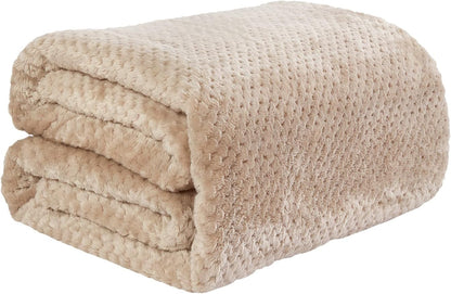 Dreamscene Sofa Throw Blanket, Soft Cosy Warm Honeycomb Waffle Fluffy Fleece Blankets for Bed Single Bed Throws Faux Fur Charcoal Grey Throw for Sofa, 125 x 150cm