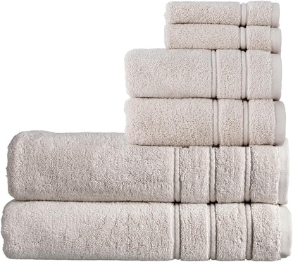 Christy Antalya Large Bath Towels | Set of 6 | 100% Turkish Cotton | 600GSM | Soft Plush Luxury Towel Set | 2 Bath Towels 2 Hand Towels 2 Face Cloths | Quick Dry | Denim Blue