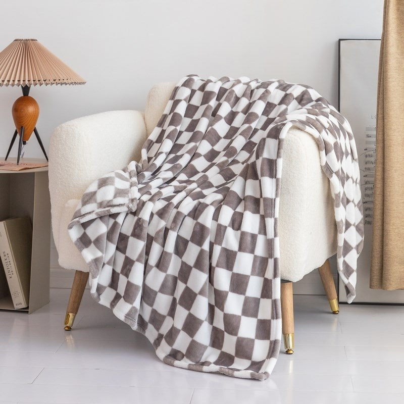Checkered Flannel Throw Blanket
