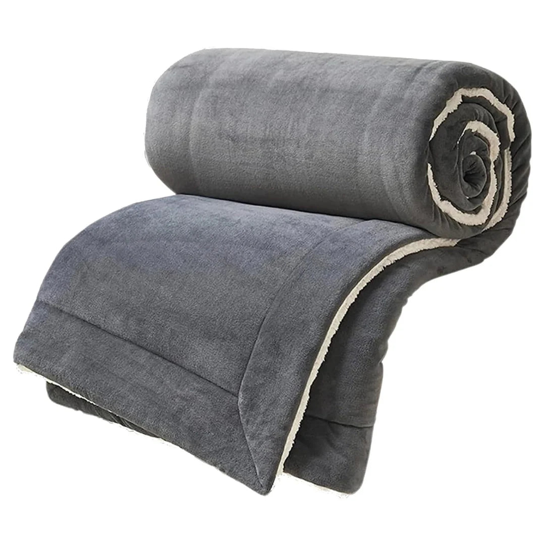 Sherpa Flannel Throw Blanket