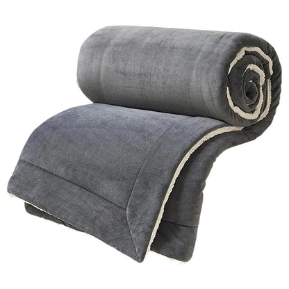 Sherpa Flannel Throw Blanket