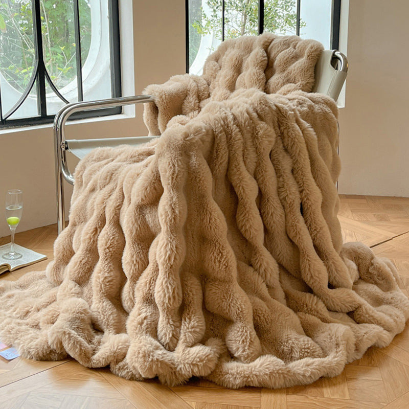 Faux Rabbit Fur Blanket