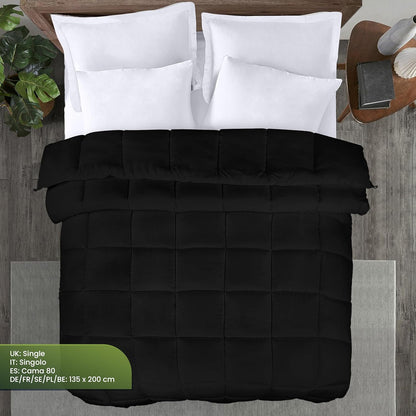 Utopia Bedding Duvet Double,10.5 Tog coverless Duvet with Corner Tabs, Box Stitched Quilt (Double, Grey)