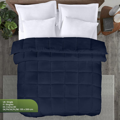 Utopia Bedding Duvet Double,10.5 Tog coverless Duvet with Corner Tabs, Box Stitched Quilt (Double, Grey)