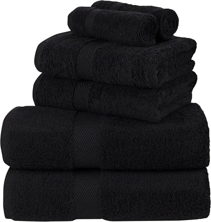 La Maison 100% Egyptian Cotton 600GSM Superior Towel Bale Set Hand Towel Bath Towel 6 Piece Super Soft Everyday Use (Navy Blue)