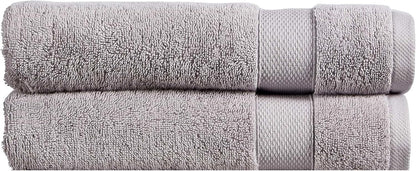 Christy Refresh Bathroom Towel Set | Set of 4 | 2 Bath 2 Hand | Quick Dry | Gentle Pastel Tones | Soft Absorbent Shower Towels | 100% Cotton 550GSM | Driftwood Brown