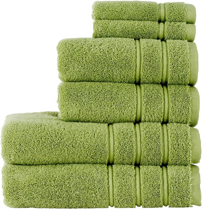 Christy Antalya Large Bath Towels | Set of 6 | 100% Turkish Cotton | 600GSM | Soft Plush Luxury Towel Set | 2 Bath Towels 2 Hand Towels 2 Face Cloths | Quick Dry | Denim Blue