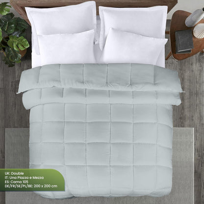 Utopia Bedding Duvet Double,10.5 Tog coverless Duvet with Corner Tabs, Box Stitched Quilt (Double, Grey)