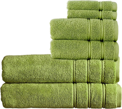 Christy Antalya Large Bath Towels | Set of 6 | 100% Turkish Cotton | 600GSM | Soft Plush Luxury Towel Set | 2 Bath Towels 2 Hand Towels 2 Face Cloths | Quick Dry | Denim Blue