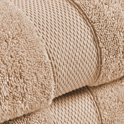 Christy Refresh Bathroom Towel Set | Set of 4 | 2 Bath 2 Hand | Quick Dry | Gentle Pastel Tones | Soft Absorbent Shower Towels | 100% Cotton 550GSM | Driftwood Brown