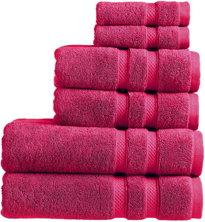 Christy Chroma Bath Towel Set | Set of 6 | 2 Bath 2 Hand 2 Face | Highly Absorbent Heavyweight 675GSM | Bold and Bright | Soft Smooth Shower Towels | 100% Cotton | Sustainably Made | Ash Grey