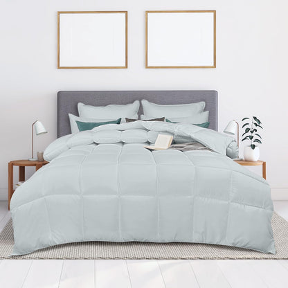 Utopia Bedding Duvet Double,10.5 Tog coverless Duvet with Corner Tabs, Box Stitched Quilt (Double, Grey)