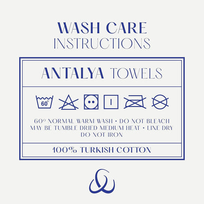 Christy Antalya Large Bath Towels | Set of 6 | 100% Turkish Cotton | 600GSM | Soft Plush Luxury Towel Set | 2 Bath Towels 2 Hand Towels 2 Face Cloths | Quick Dry | Denim Blue