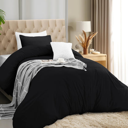 Utopia Bedding Duvet Cover Double - Soft Microfibre Polyester - Bedding Quilt Cover Set, with Pillow cases (Grey)