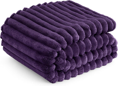 Bedsure Fleece Throw Blanket for Sofa - Fluffy Cosy Warm Blankets for Bed, Soft Cute Single Throw Gifts for Women and Girls, Ashley Blue, 130x170 cm