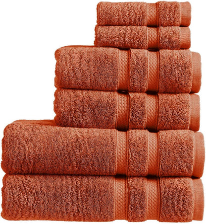 Christy Chroma Bath Towel Set | Set of 6 | 2 Bath 2 Hand 2 Face | Highly Absorbent Heavyweight 675GSM | Bold and Bright | Soft Smooth Shower Towels | 100% Cotton | Sustainably Made | Ash Grey