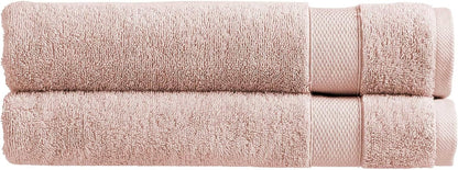 Christy Refresh Bathroom Towel Set | Set of 4 | 2 Bath 2 Hand | Quick Dry | Gentle Pastel Tones | Soft Absorbent Shower Towels | 100% Cotton 550GSM | Driftwood Brown