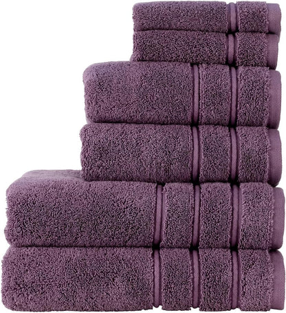 Christy Antalya Large Bath Towels | Set of 6 | 100% Turkish Cotton | 600GSM | Soft Plush Luxury Towel Set | 2 Bath Towels 2 Hand Towels 2 Face Cloths | Quick Dry | Denim Blue