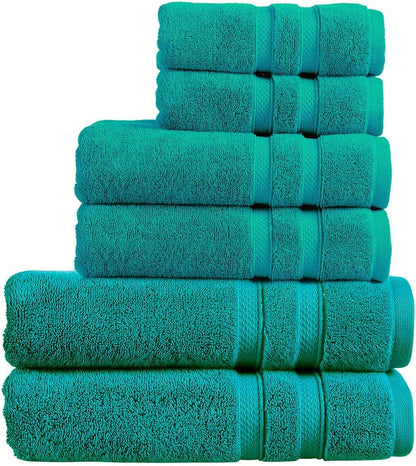 Christy Chroma Bath Towel Set | Set of 6 | 2 Bath 2 Hand 2 Face | Highly Absorbent Heavyweight 675GSM | Bold and Bright | Soft Smooth Shower Towels | 100% Cotton | Sustainably Made | Ash Grey