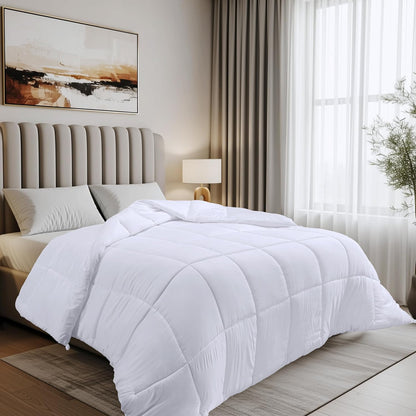 Utopia Bedding Duvet Double,10.5 Tog coverless Duvet with Corner Tabs, Box Stitched Quilt (Double, Grey)
