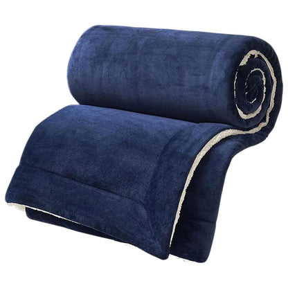 Sherpa Flannel Throw Blanket