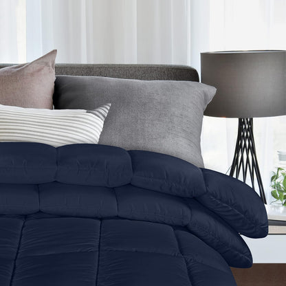 Utopia Bedding Duvet Double,10.5 Tog coverless Duvet with Corner Tabs, Box Stitched Quilt (Double, Grey)