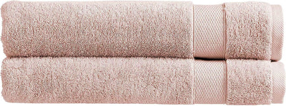 Christy Refresh Bathroom Towel Set | Set of 4 | 2 Bath 2 Hand | Quick Dry | Gentle Pastel Tones | Soft Absorbent Shower Towels | 100% Cotton 550GSM | Driftwood Brown