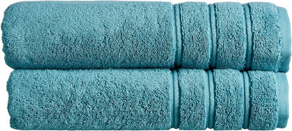 Christy Antalya Large Bath Towels | Set of 6 | 100% Turkish Cotton | 600GSM | Soft Plush Luxury Towel Set | 2 Bath Towels 2 Hand Towels 2 Face Cloths | Quick Dry | Denim Blue