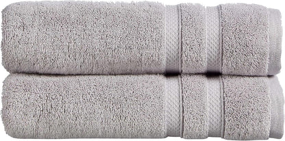 Christy Chroma Bath Towel Set | Set of 6 | 2 Bath 2 Hand 2 Face | Highly Absorbent Heavyweight 675GSM | Bold and Bright | Soft Smooth Shower Towels | 100% Cotton | Sustainably Made | Ash Grey