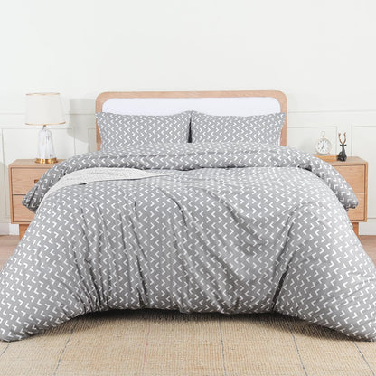 Utopia Bedding Duvet Cover Double - Soft Microfibre Polyester - Bedding Quilt Cover Set, with Pillow cases (Grey)