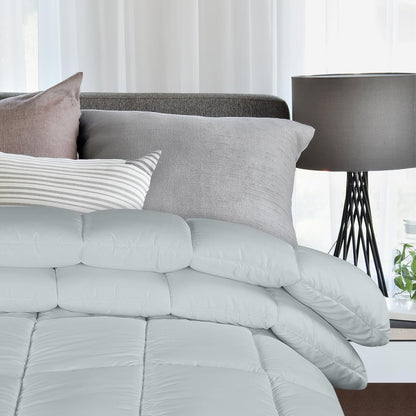 Utopia Bedding Duvet Double,10.5 Tog coverless Duvet with Corner Tabs, Box Stitched Quilt (Double, Grey)