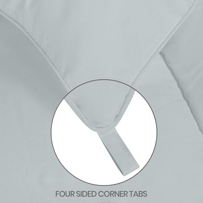 Utopia Bedding Duvet Double,10.5 Tog coverless Duvet with Corner Tabs, Box Stitched Quilt (Double, Grey)